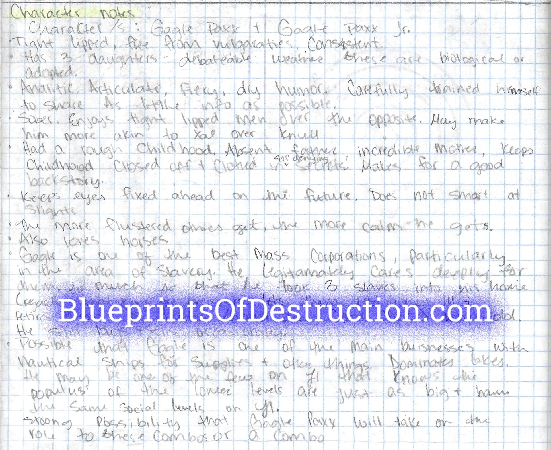 Blueprints of Destruction, Handwritten, Page Six Blueprints of Destruction, Handwritten, Page Six