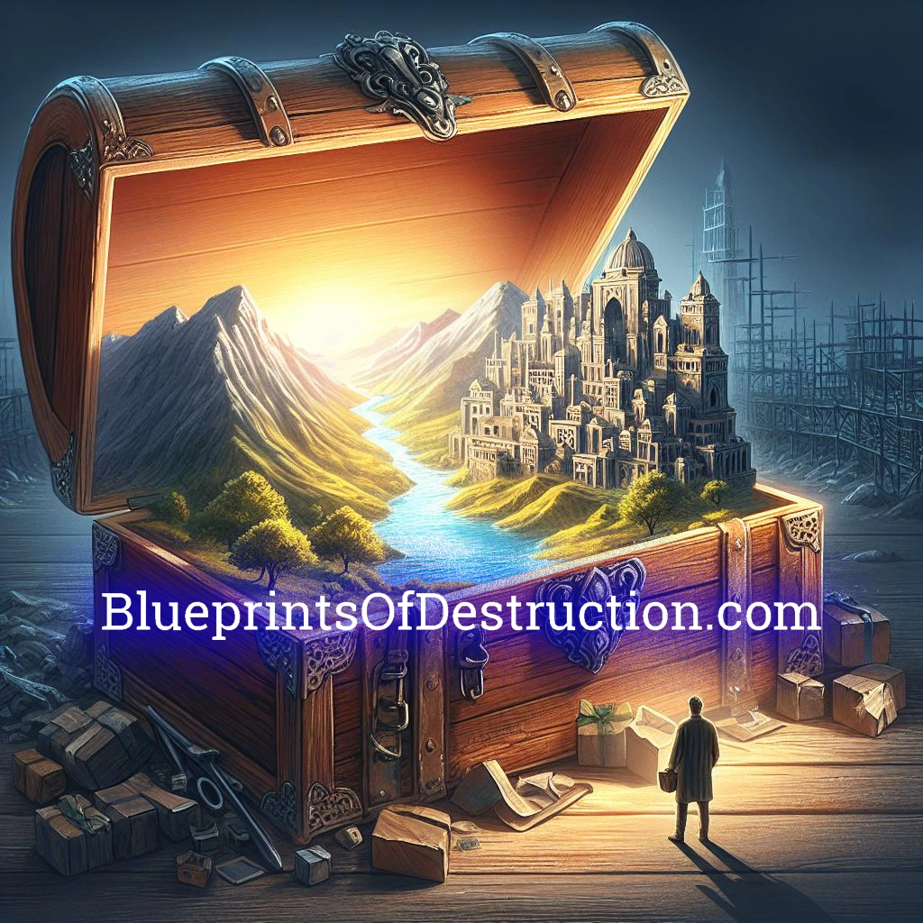 A man embarks on an adventure which is unlocked in a treasure chest. A man embarks on an adventure which is unlocked in a treasure chest.