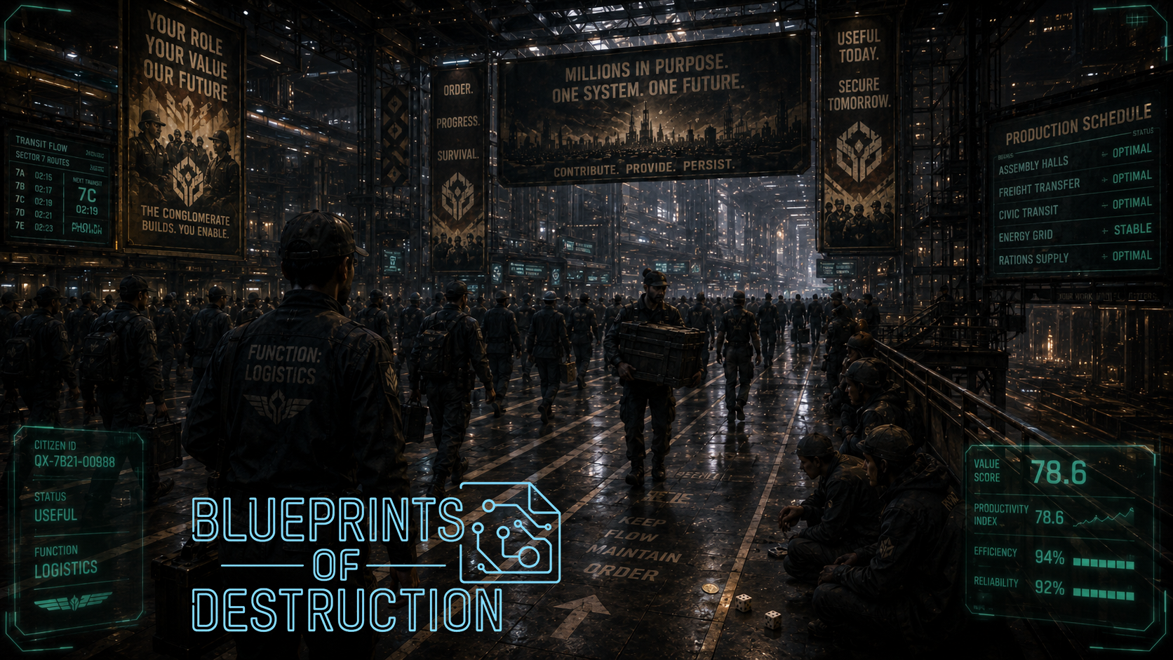 A large, open space, shows individuals milling around, some beings sit on the sidelines. A large, open space, shows individuals milling around, some beings sit on the sidelines.