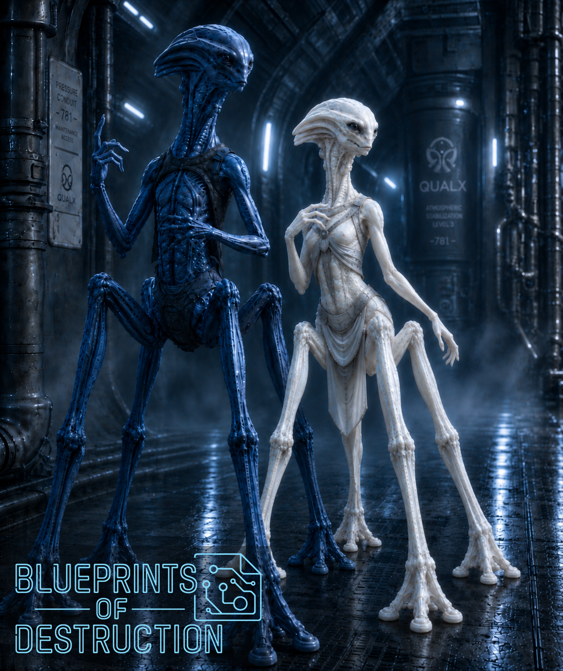 Male and female siveslekk species concept art
