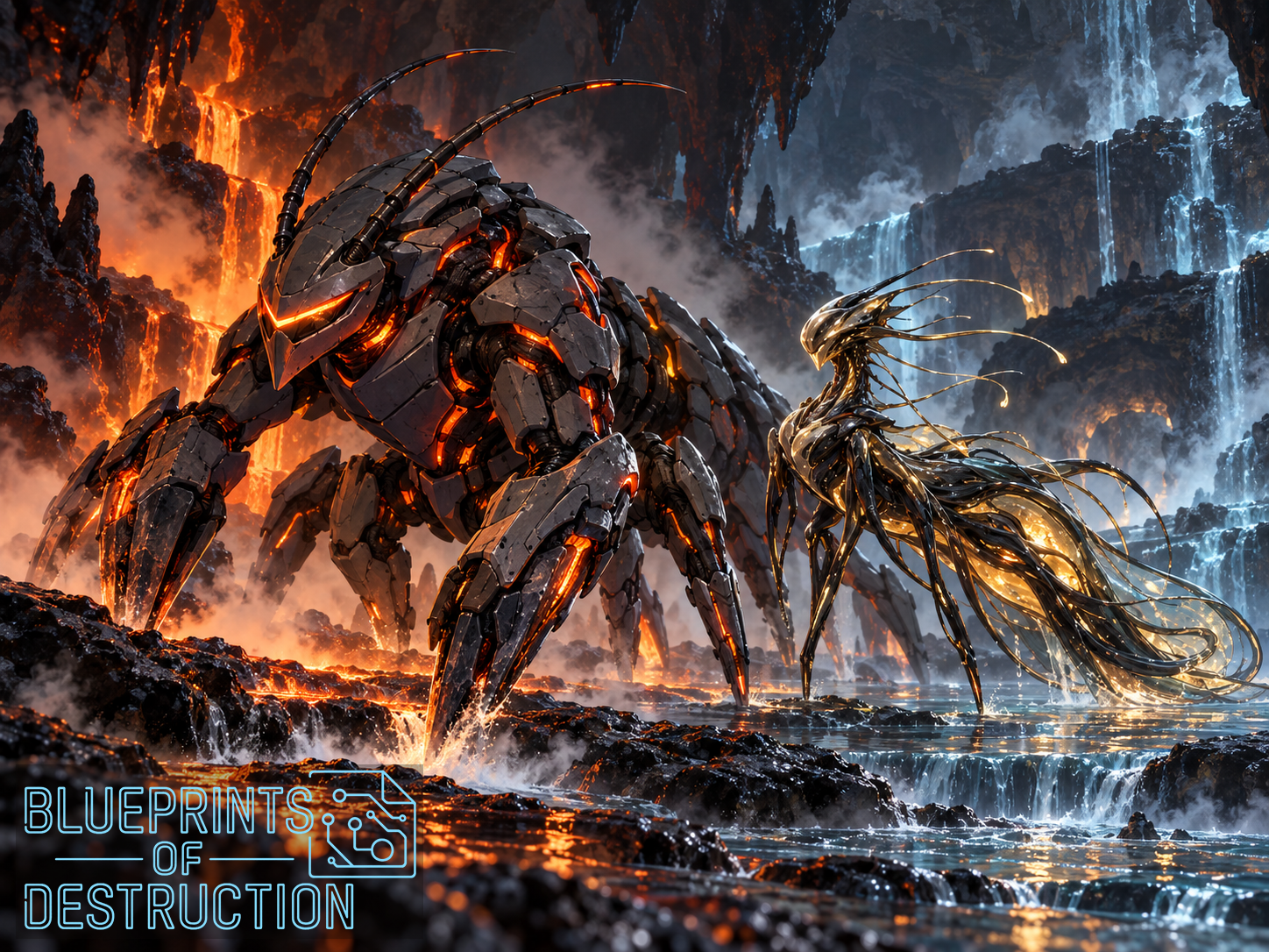 Male and female tijj species concept art